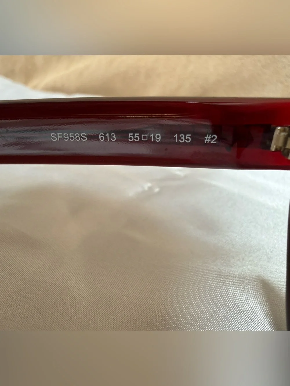 Salvatore Ferragamo SF958S Burgundy Oversized Sunglasses 55□19 Italy w/ Case